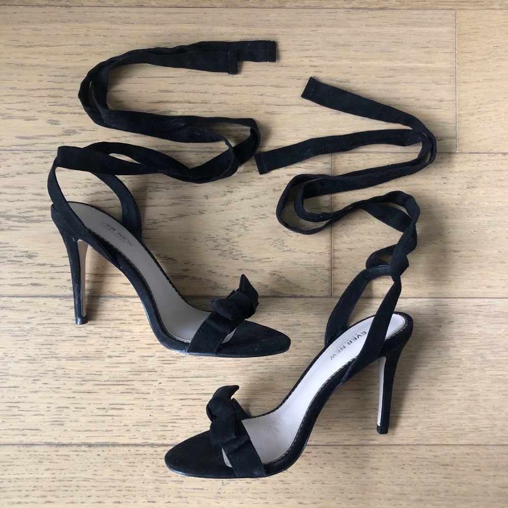 EVER NEW Black Strappy Sandals